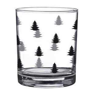 Clayre & Eef Waterglas 230 ml Glas Kerstbomen Drinkbeker