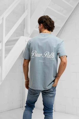 Pure Path Essence Of Life T-Shirt Heren Blauw - Maat L - Kleur: Blauw | Soccerfanshop