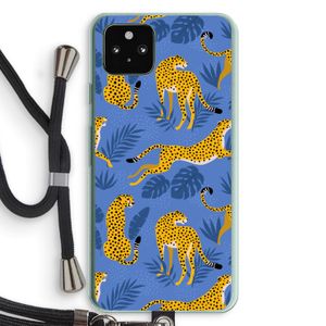 Luipaard: Pixel 5a 5G Transparant Hoesje met koord