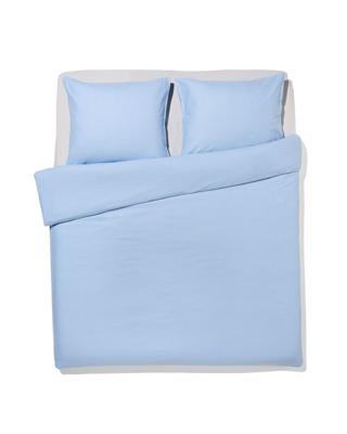 HEMA Dekbedovertrek 240x200/220cm flanel strepen lichtblauw (lichtblauw)