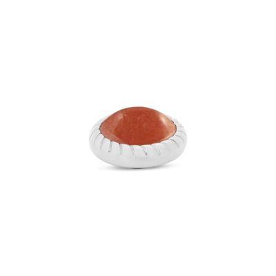 Melano Vivid Rope Steentje Red Aventurine Zilver