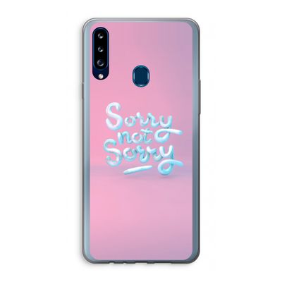 Sorry not sorry: Samsung Galaxy A20s Transparant Hoesje