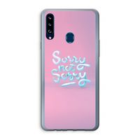 Sorry not sorry: Samsung Galaxy A20s Transparant Hoesje