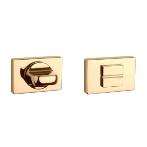 Aprile WC garnituur rozet 50x33x7mm gepolijst goud Toilet Rozet