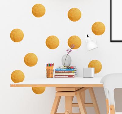 Woonkamer muursticker gouden rondjes