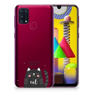 Samsung Galaxy M31 Telefoonhoesje met Naam Cat Good Day