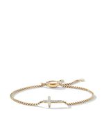 David Yurman bracelet Petite Cross Chain en or 18ct pavé de diamants - thumbnail