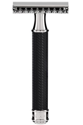 Muhle R41 BLACK double edge safety razor met tandkam