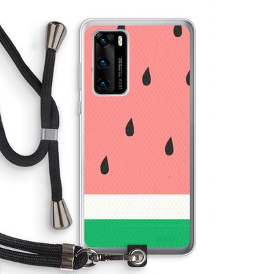 Watermeloen: Huawei P40 Transparant Hoesje met koord