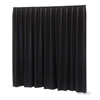 Wentex Pipe and drape Dimout gordijn 300x300cm geplooid zwart - thumbnail