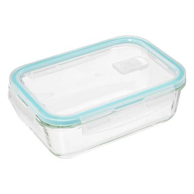 5Five Vershoudbakje met deksel - glas - luchtdicht - met clips - 21 x 15 x 7 cm - 1180 ml
