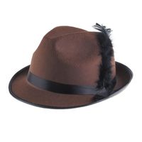 Bruine/zwarte bierfeest/oktoberfest verkleed hoedje voor dames/heren   -