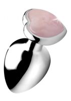 Gemstones Rose Quartz Heart Large Anal Plug