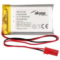 Akyga LP603048 Accupack Batterijgrootte: Speciaal LiPo 3.7 V 850 mAh