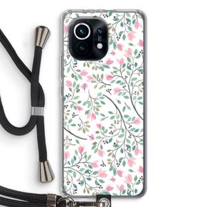 Sierlijke bloemen: Xiaomi Mi 11 Transparant Hoesje met koord