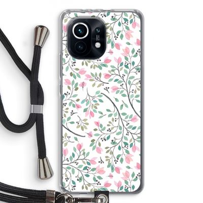 Sierlijke bloemen: Xiaomi Mi 11 Transparant Hoesje met koord