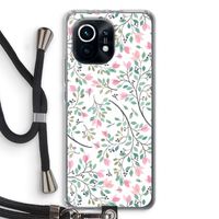 Sierlijke bloemen: Xiaomi Mi 11 Transparant Hoesje met koord