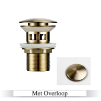 LuxDrain Pop-Up Afvoerplug - Stijlvolle Wastafel Stopper in Zwart, Goud en Rosé