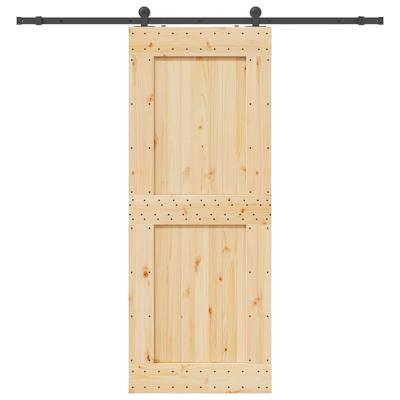 Schuifdeur met beslag 90x210 cm massief grenenhout