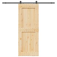 Schuifdeur met beslag 90x210 cm massief grenenhout