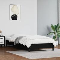 Bedframe kunstleer zwart 100x200 cm - thumbnail