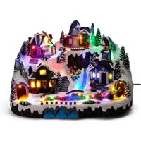 Kerstdorp kerst tafereel - dorpje - met beweging - led verlichting - 42 cm
