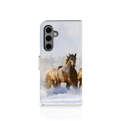 Samsung Galaxy S24 FE | Telefoonhoesje | Met pasjeshouder | Paarden Samsung Galaxy S24 FE | Telefoonhoesje | Met pasjeshouder | Paarden