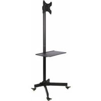 Techly ICA-TR20 flat panel vloer standaard Portable flat panel floor stand Zwart 94 cm (37 ) - thumbnail