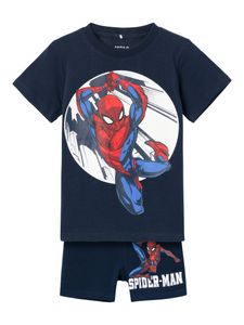 Name It Name It Kinder Pyjama Jongens Kort Blauw Spiderman