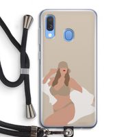 One of a kind: Samsung Galaxy A40 Transparant Hoesje met koord