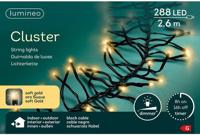 Led cluster 2.6 meter 288 LED zwart/soft gold Lumineo - Lumineo