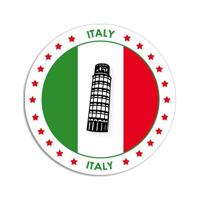 Bellatio Decorations Bierviltjes - Italie thema print - 50x stuks - onderzetters - Italiaans