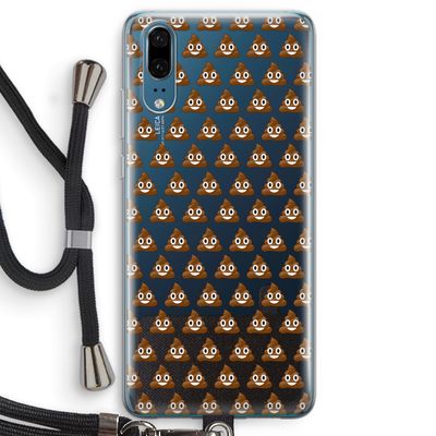 Poop emoji: Huawei P20 Transparant Hoesje met koord