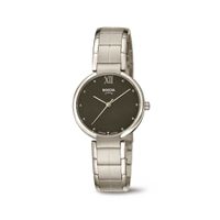 Boccia 3313-01 Horloge titanium zilverkleurig-zwart 30 mm