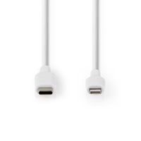Nedis Lightning Kabel | Apple Lightning 8- Pins naar USB-C Male | 2 m | Wit | 1 stuks - CCGW39650WT20 CCGW39650WT20 - thumbnail