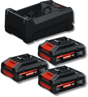 Bosch expert starterset 3xexba18v-40 + gal12v/18v-80