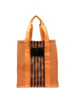 ISABEL MARANT sac cabas tressé à rayures - Orange - thumbnail