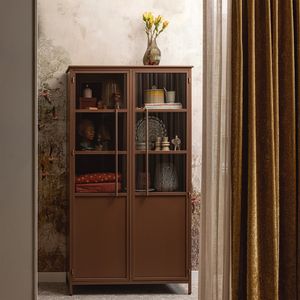 BePureHome Vitrinekast 'Exhibit' 170 x 99cm, kleur Tan