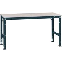 Manuflex AU4121.7016 Werk achtergrond tafel universele standaard met melamine schijf, bxdxh = 2000 x 1000 x 760-870 mm Antraciet - thumbnail