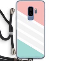 Strepen pastel: Samsung Galaxy S9 Plus Transparant Hoesje met koord