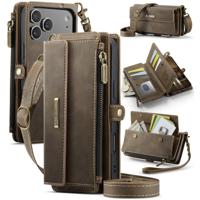 Caseme iPhone 17 Pro Max hoesje - portemonnee tasje - Bruin