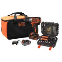 Trapano a percussione - BLACK+DECKER - BL188ME2SA-QW - 18V - 2 batterie - 50 accessori