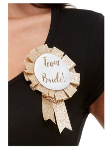 Team Bride Rozet Rosé Goud/Glitter