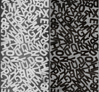 Letter behang zwart en wit