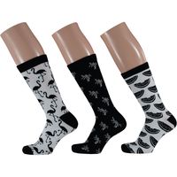 Apollo Sokken Giftbox Dames Black / White Tropical 3-pack - thumbnail