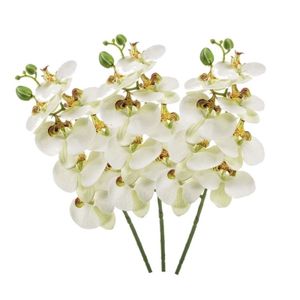 3 stuks witte Phaleanopsis vlinderorchidee kunstbloemen 70 cm decoratie   -