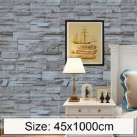 Stucwerk baksteen creatieve 3D steen baksteen decoratie behang Stickers slaapkamer woonkamer muur waterdicht Wallpaper Roll grootte: 45 * 1000cm