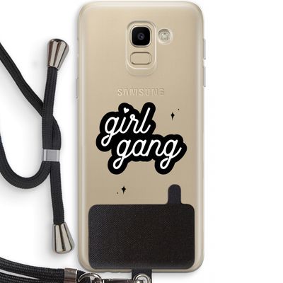 Girl Gang: Samsung Galaxy J6 (2018) Transparant Hoesje met koord