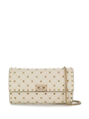 Valentino Garavani sac porté épaule Rockstud à détails cloutés - Blanc