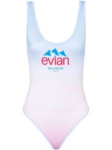 Balmain x Evian maillot de bain à effet dégradé - Rose